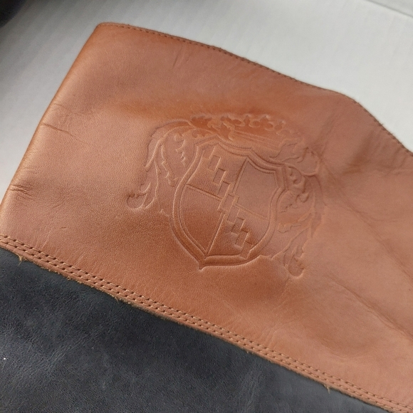 Franco Sarto Leather Boots ZipUp Black and Brown Women sz 7.5 - Picture 2 of 6